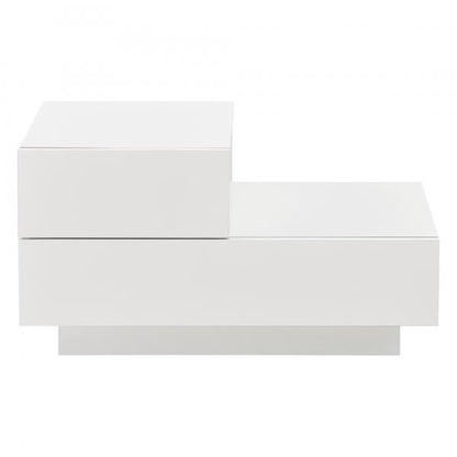 Comodino Sebokeng 38x70x35 cm con cassetto superiore sinistro bianco opaco