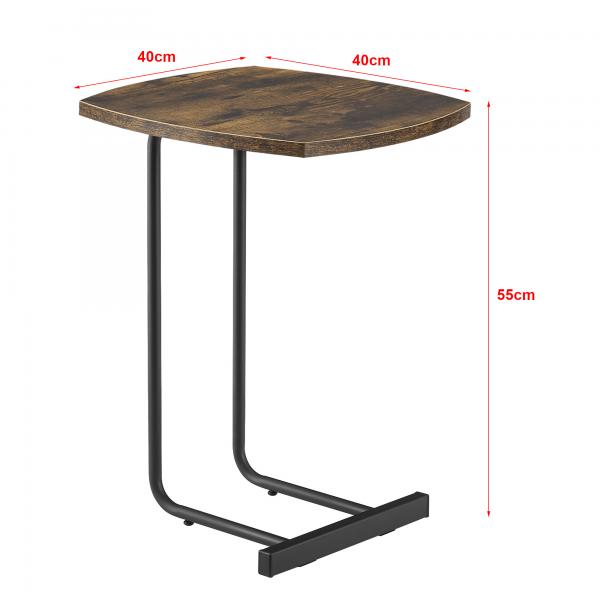 Tavolino Kjellerup 55x40x40cm Tonalità legno scuro