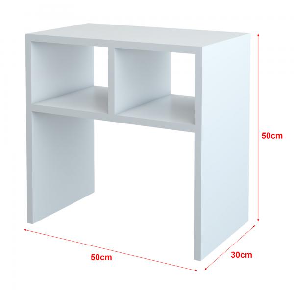 Tavolino Ravnsborg 50x50x30 cm Bianco