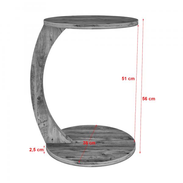 Beistelltisch Holeby 56 x Ø38 cm Holzoptik