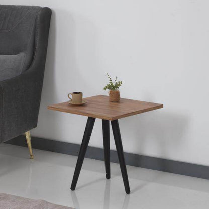 Table basse Ballerup 50 x 45 x 45 cm noir / aspect noyer