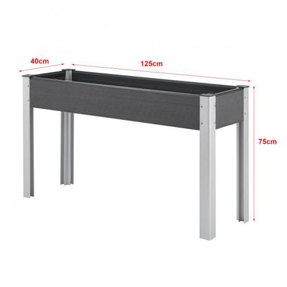 Hochbeet Beverwijk 125x40x75cm Dunkelgrau