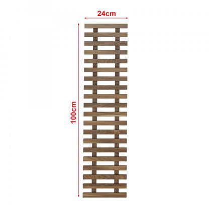 Blumentopf-Wandregalset Herwijnen 3er Set 100x24cm Dunkler Holzton