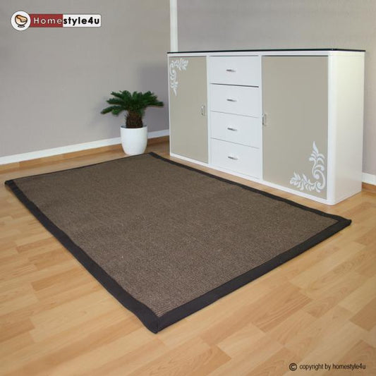 Tapis de bordure en sisal 245 cm x 345 cm Tapis en sisal en fibre naturelle marron