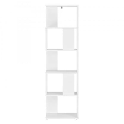 Bücherregal Aneby 159x45x24cm mit 5 Ablageflächen Weiss