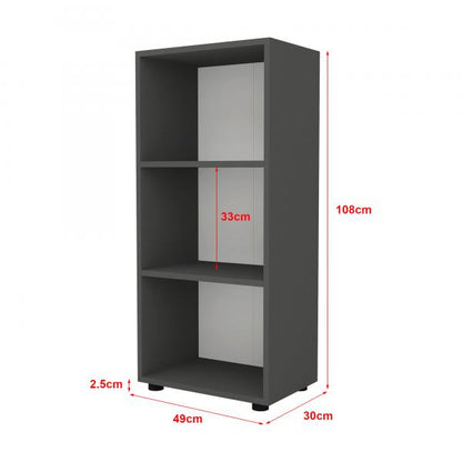 Bücherregal Vara 108x49x30cm Anthrazit