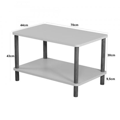 Table basse Jelling rectangulaire 43 x 70 x 44 cm aspect bois