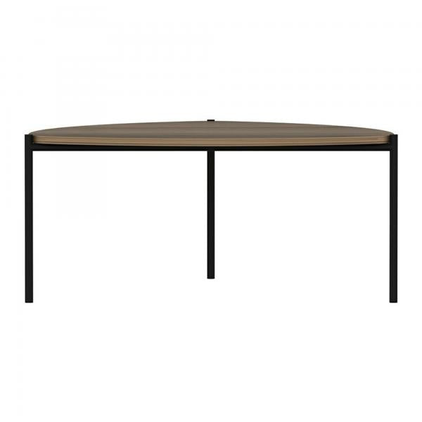 Table basse Gladsaxe 40x90x89 cm aspect noyer / noir