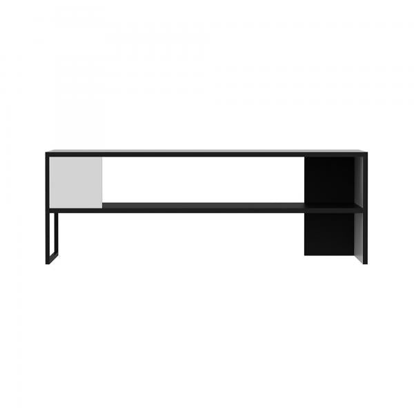 Table basse Ejby 42x120x60 cm blanc / noir