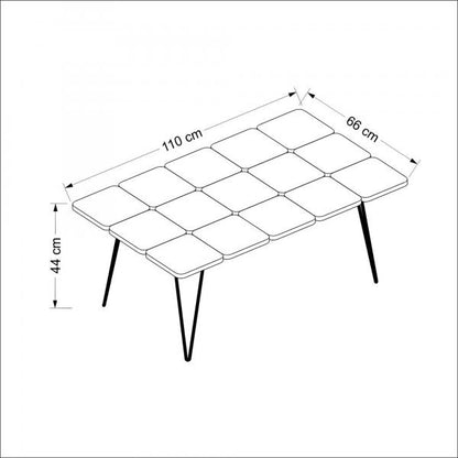 Couchtisch Give 44x110x66 cm Mehrfarbig