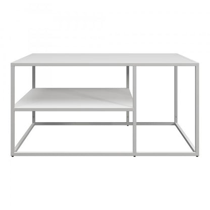 Tavolino Solund 45x90x60 cm bianco opaco