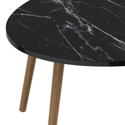 Table basse Sindal 41 x 90 x 50 cm marbre, noir