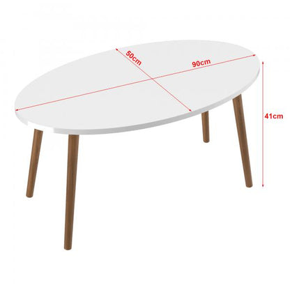 Table basse Sindal 41 x 90 x 50 cm blanc