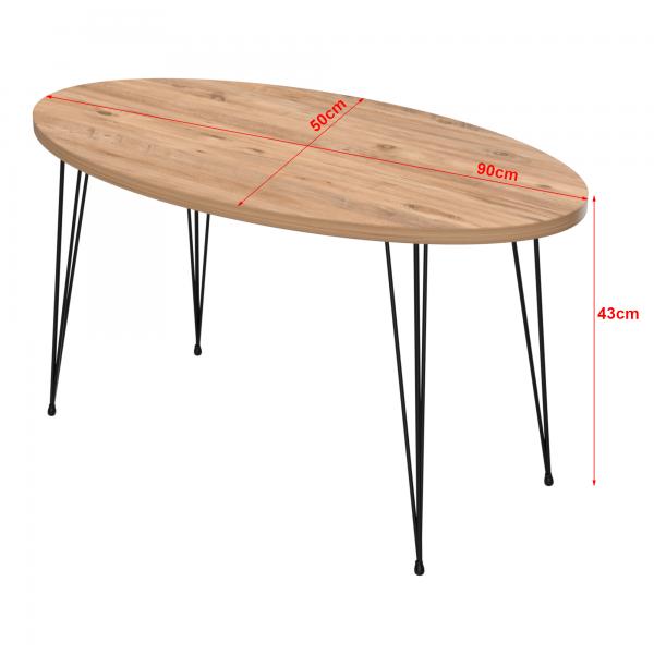 Table basse Skævinge 43x90x50cm couleurs bois