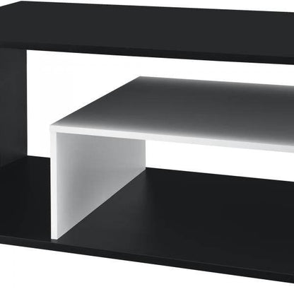 Tavolino Osby 41x110x50 cm Nero/Bianco