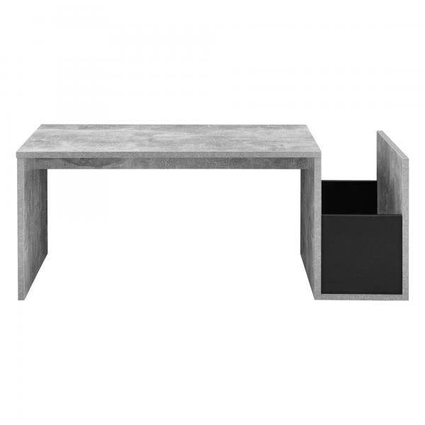 Table basse Bollnäs 90x45x35 cm avec compartiment de rangement aspect béton