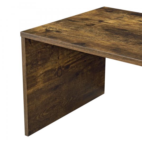 Table basse Bollnäs 90x45x35 cm avec compartiment de rangement en chêne foncé