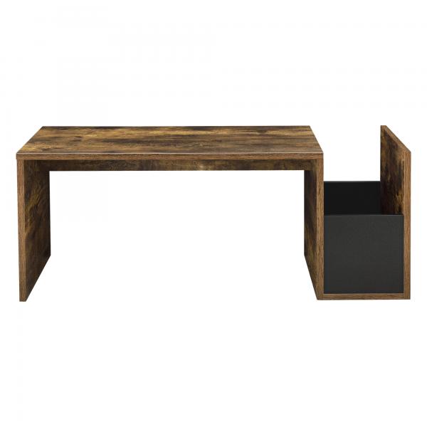 Table basse Bollnäs 90x45x35 cm avec compartiment de rangement en chêne foncé