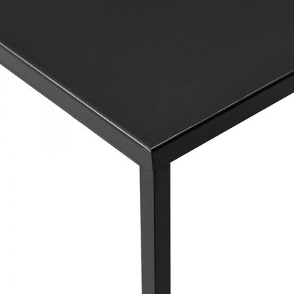 Tavolino Lebus 38x85x85 cm metallo nero opaco