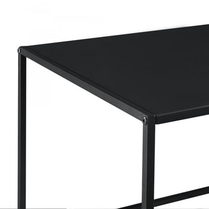 Table basse Montolivet 40x110x50 cm métal anti-rayures noir