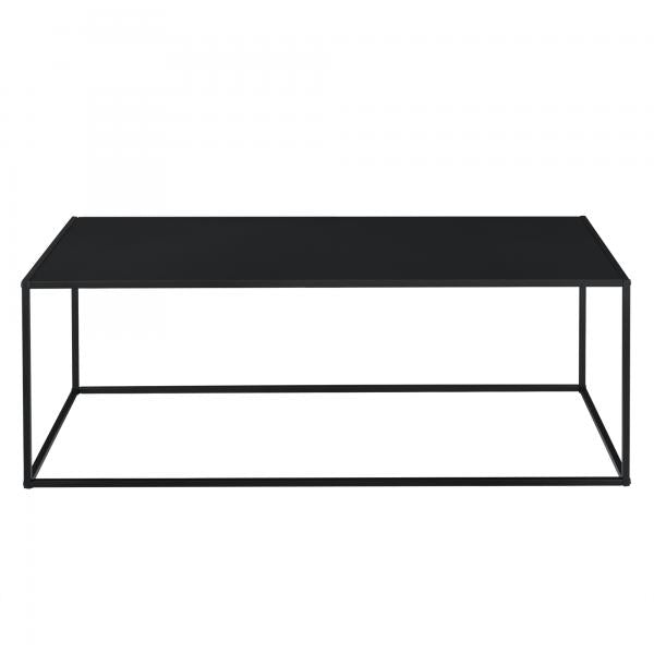 Table basse Montolivet 40x110x50 cm métal anti-rayures noir