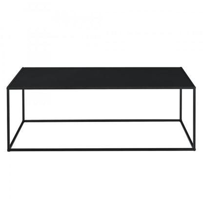 Table basse Montolivet 40x110x50 cm métal anti-rayures noir