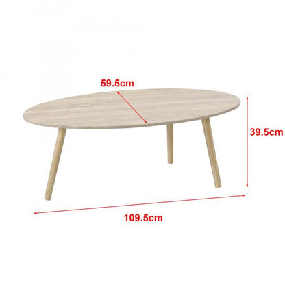 Table basse Viborg 109,5 x 59,5 x 39,5 cm aspect chêne