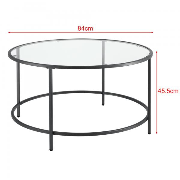 Table basse Kouvola structure acier 84 x 45,5 cm noir