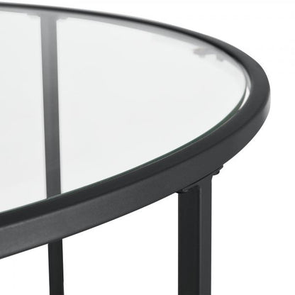 Table basse Kouvola structure acier 84 x 45,5 cm noir