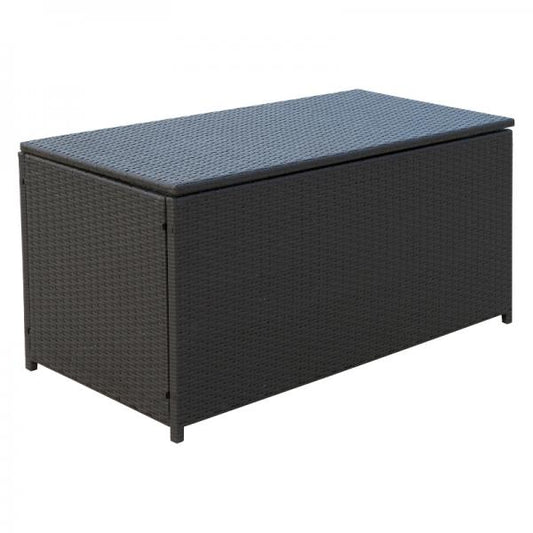 Polyrattan Auflagenbox Gartenbox Metall Braun