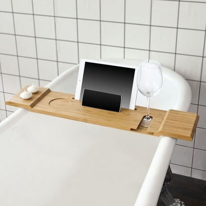 Badewannenablage Bambus | Badewannenbrett für Ipad