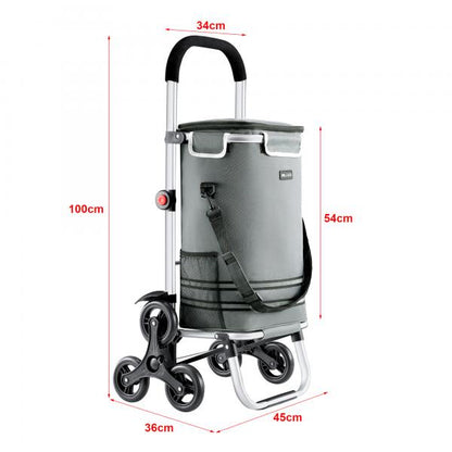 Chariot libre-service monte-escalier Neef 41 litres jusqu'à 20 kg gris foncé