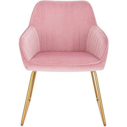 Lot de 2 chaises de salle à manger en velours modèle Stella rose