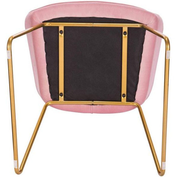 Lot de 2 chaises de salle à manger en velours modèle Stella rose