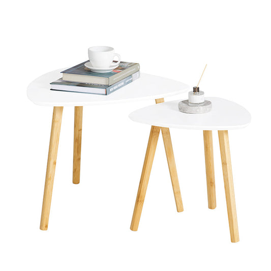 Table d'appoint 2 pièces | table gigogne | Table basse | Blanc