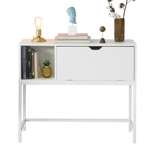 Konsolentisch | Sideboard mit 1 Klappe | Flurtisch Weiss FSB21-W