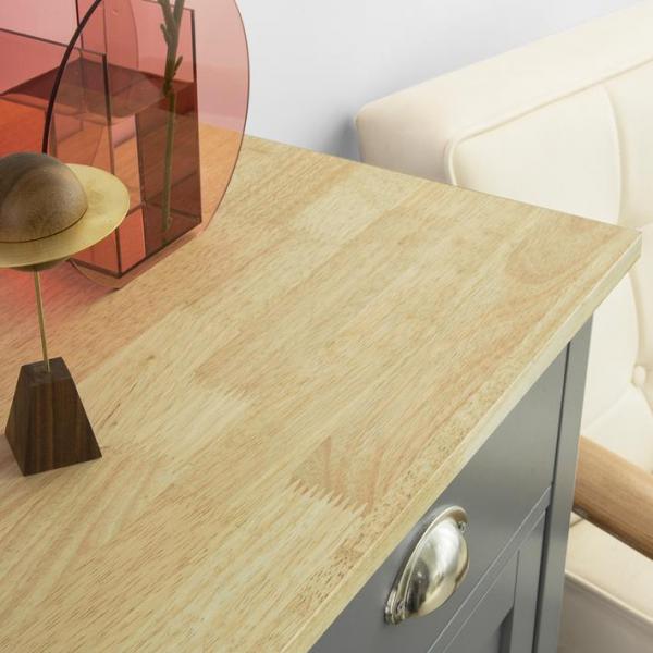 Sideboard | Küchenschrank mit Arbeitsplatte | Flurschrank Grau