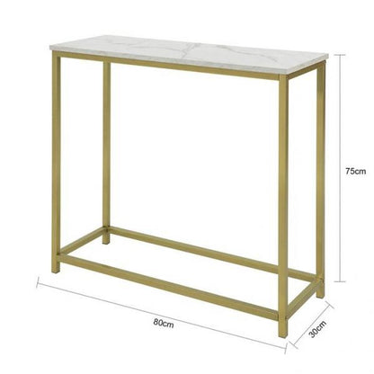 Konsolentisch mit goldenem Metallrahmen | Flurtisch | Sideboard