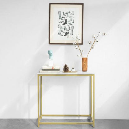 Konsolentisch mit goldenem Metallrahmen | Flurtisch | Sideboard