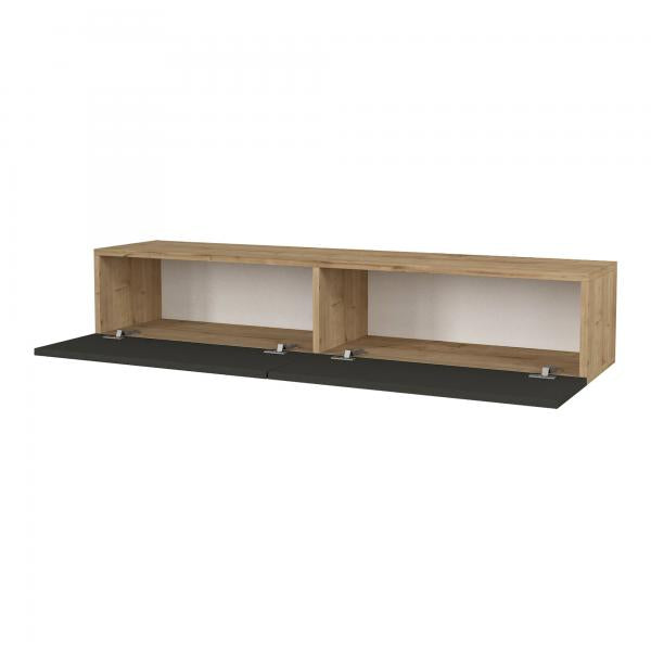 Fernsehschrank Toivakka 135x31x25cm Eiche / Anthrazit