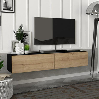 Mobile TV Toivakka 135x31x25cm Nero / Rovere