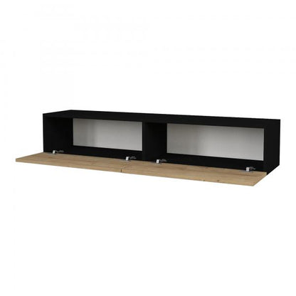 Fernsehschrank Toivakka 135x31x25cm Schwarz / Eiche