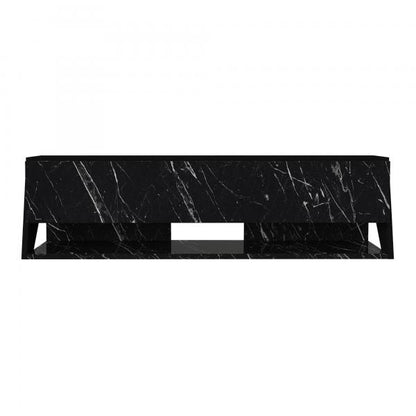 Fernsehschrank Kimitoön 120x31,5x32,5cm Marmor, schwarz