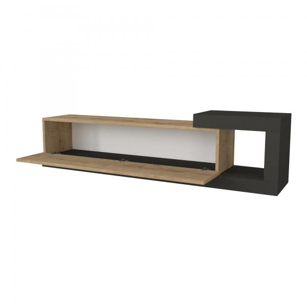 Fernsehschrank Luhanka 150x29,5x38,5cm Eiche / Anthrazit