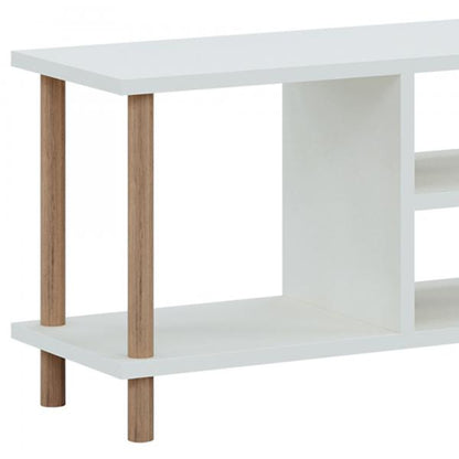 Ærøskøbing Meuble TV avec 2 compartiments de rangement 43 x 120 x 29 cm blanc