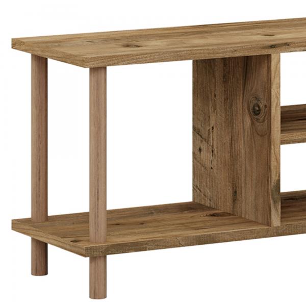 Meuble TV Ærøskøbing avec 2 compartiments de rangement 43 x 120 x 29 cm aspect bois