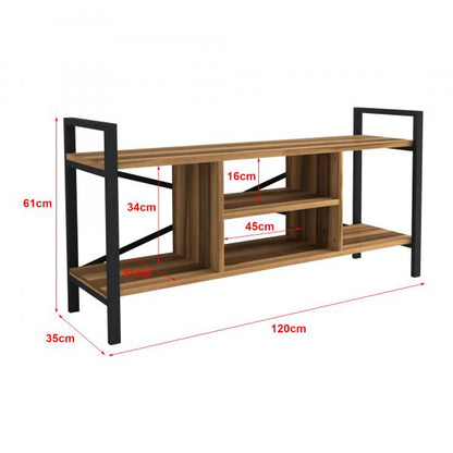 Fernsehtisch Osterøy 61x120x35cm Walnussoptik