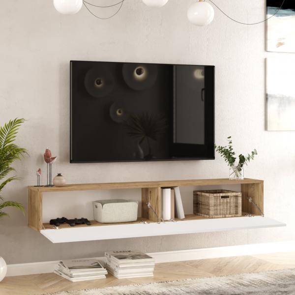 Mobile TV Lapinlahti 180 x 31,5 x 29,5 cm rovere rustico/bianco