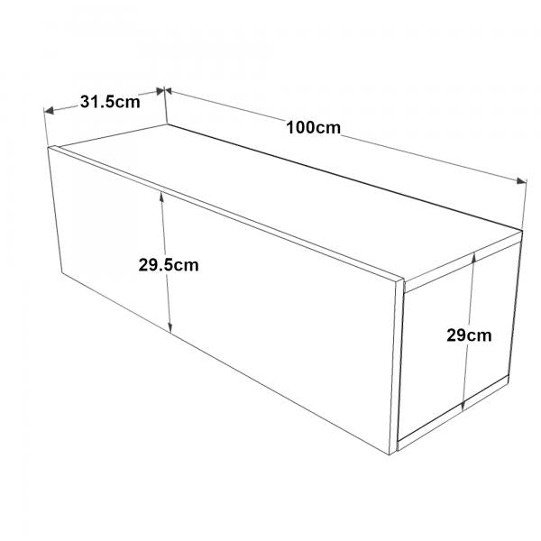 Table TV Lapinlahti 100 x 31,5 x 29,5 cm chêne rustique