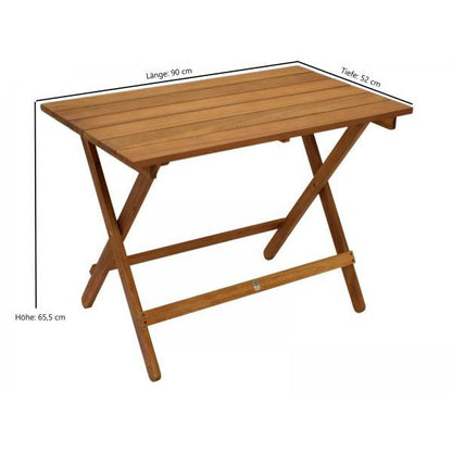 Gartentisch Klapptisch Beistelltisch Holztisch DANA 90x52cm, Holz